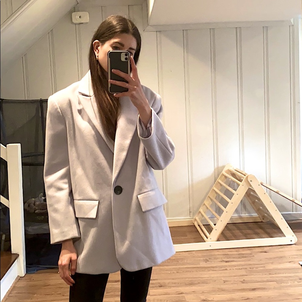 ASOS Oversized Blazer Jacket in Lilac, size 4